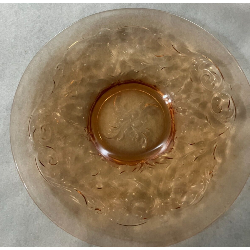 McKee Rock Crystal Amber 7” Salad/Fingerbowl Under Plate